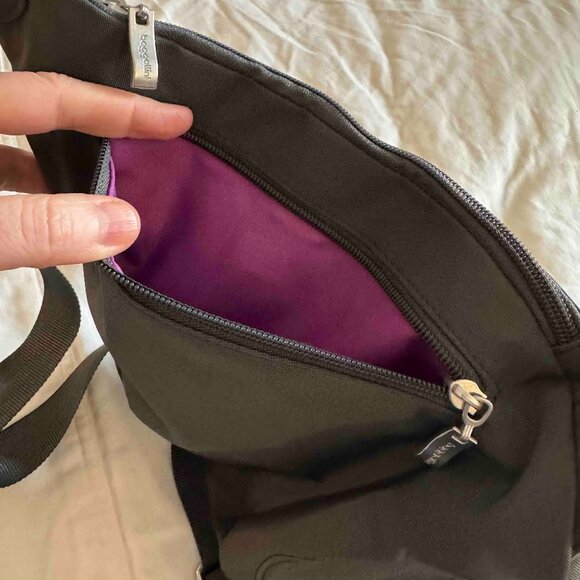 Baggallini Mini-Sling Crossbody Bag NWOT — Dark Charcoal Gray - Picture 8 of 11